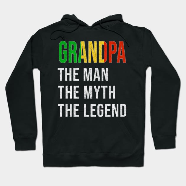 Grand Father Malian Grandpa The Man The Myth The Legend - Gift for Malian Dad With Roots From  Mali Hoodie by Country Flags